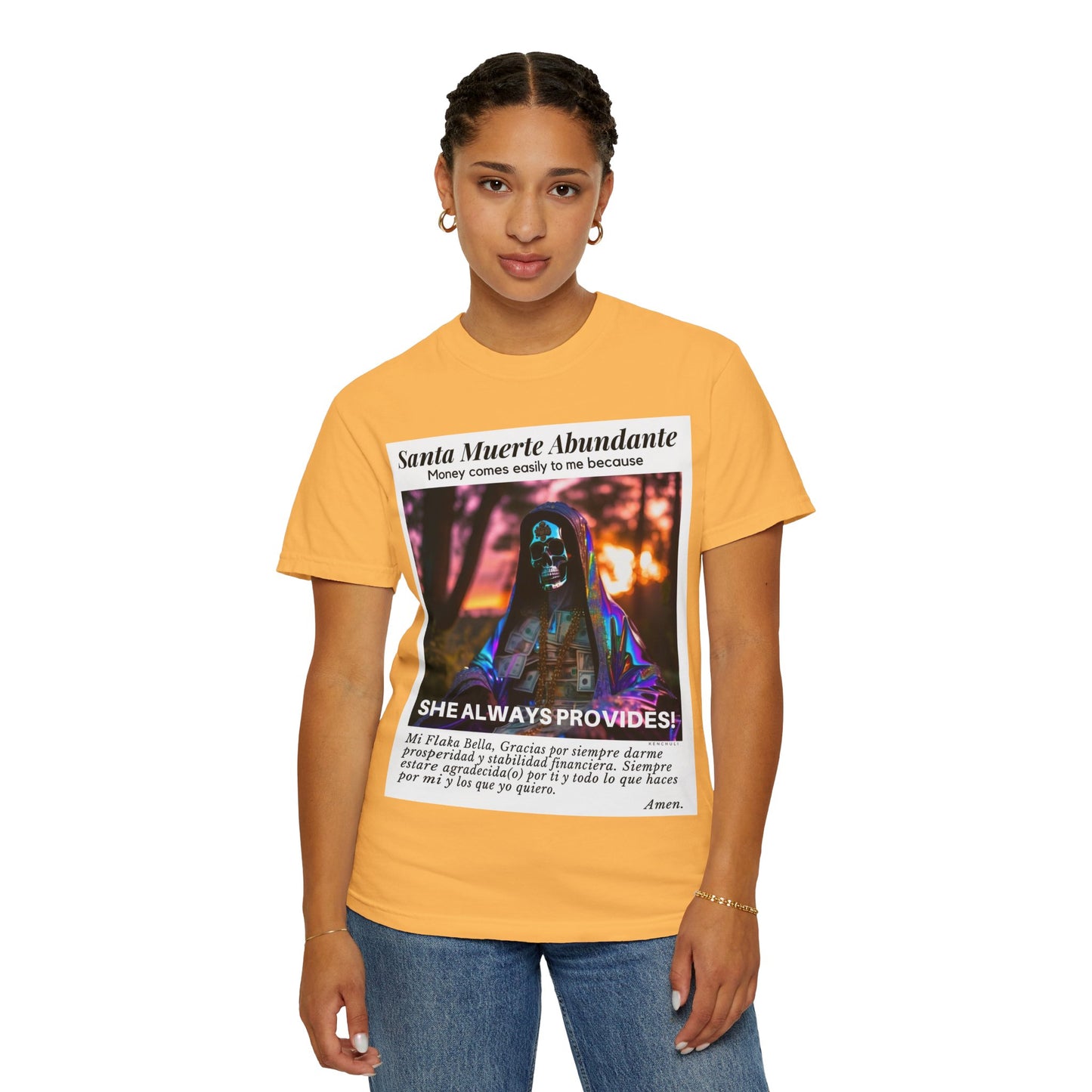 Santa Muerte Abundante T-shirt (front image)