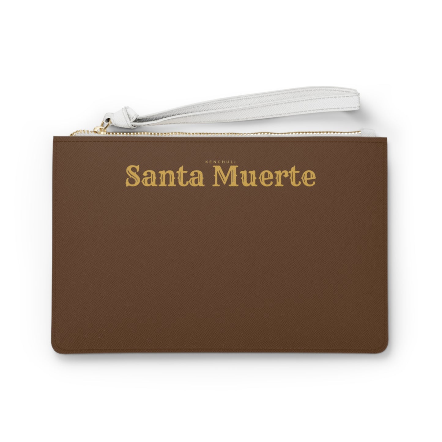 Brown Santa Muerte Clutch