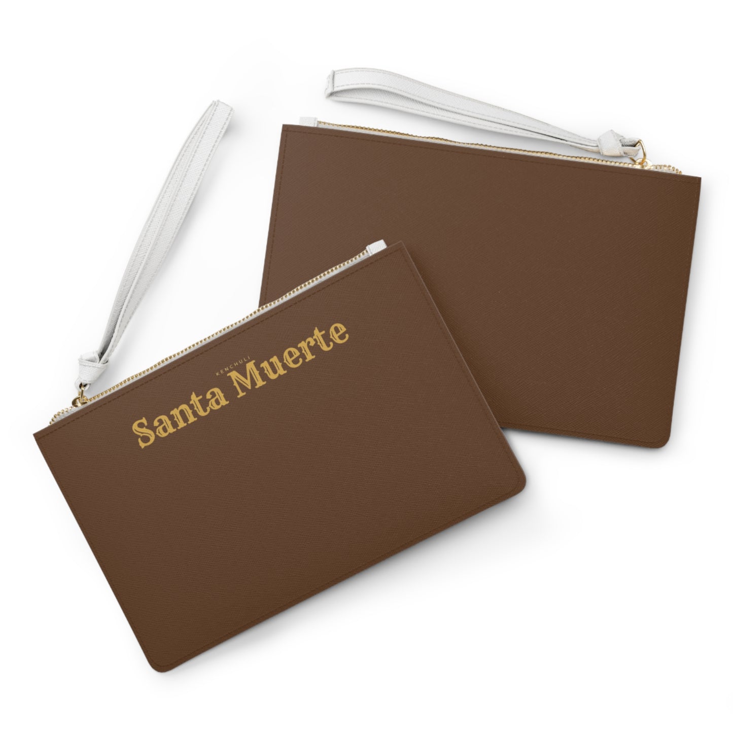 Brown Santa Muerte Clutch