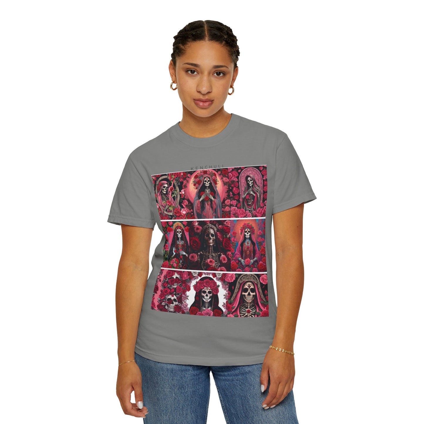 Santa Muerte Flores T-Shirt