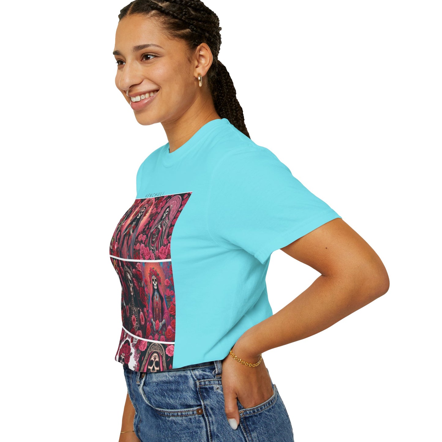 Santa Muerte Flores T-Shirt