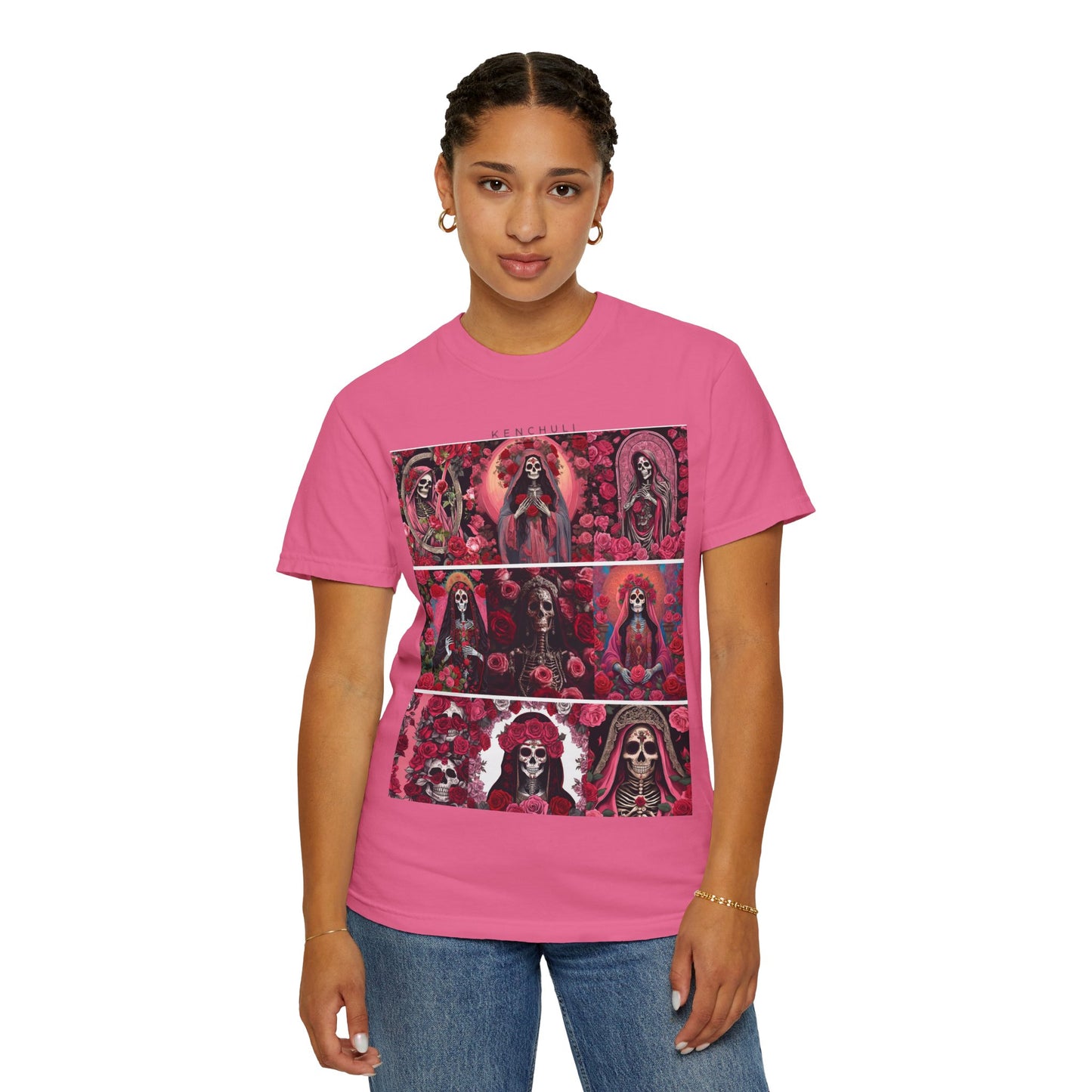 Santa Muerte Flores T-Shirt