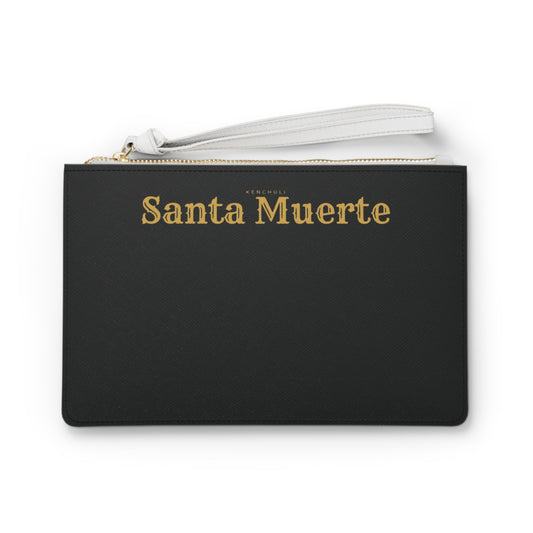 Black Santa Muerte Clutch