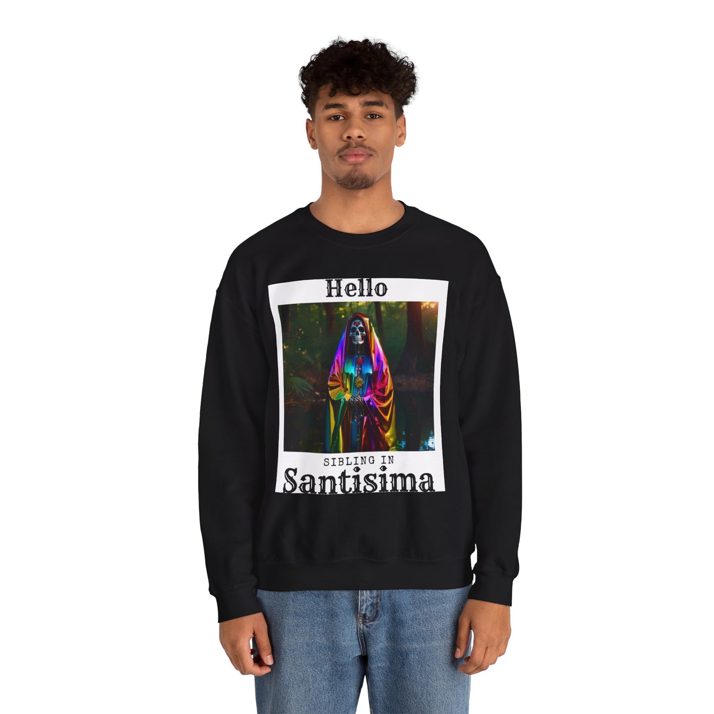 "Hello Sibling in Santisima" Crewneck Sweatshirt