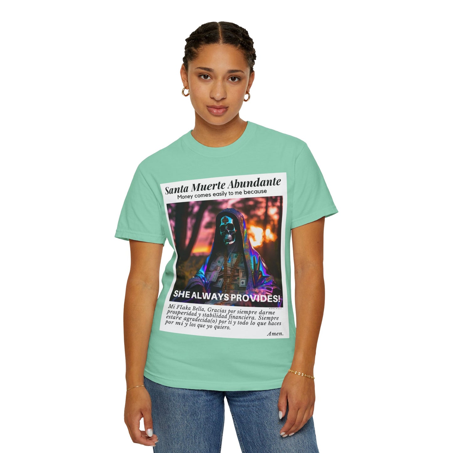 Santa Muerte Abundante T-shirt (front image)