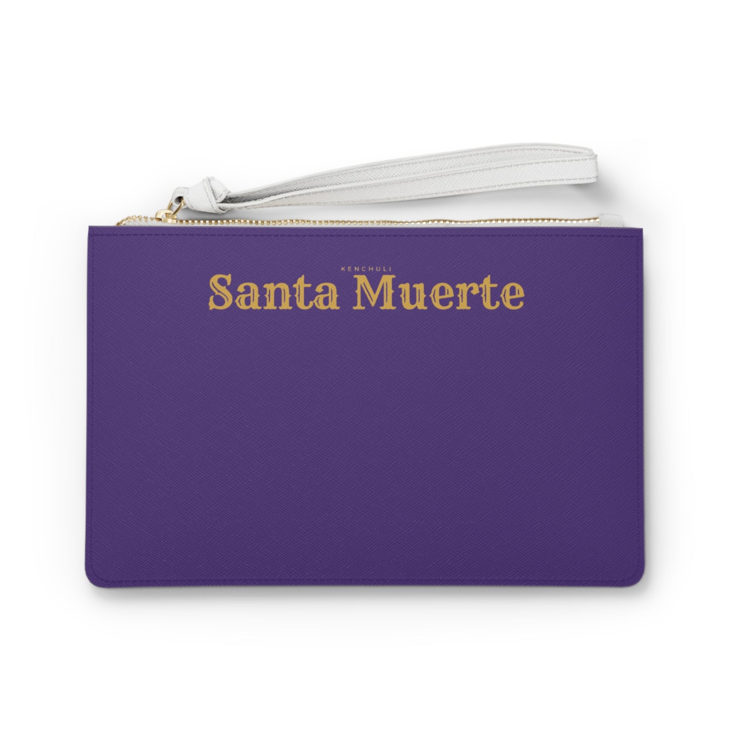 Purple Santa Muerte Clutch