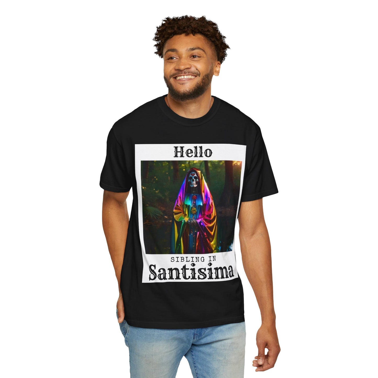 Santa Muerte Sibling in Santisima T-Shirt