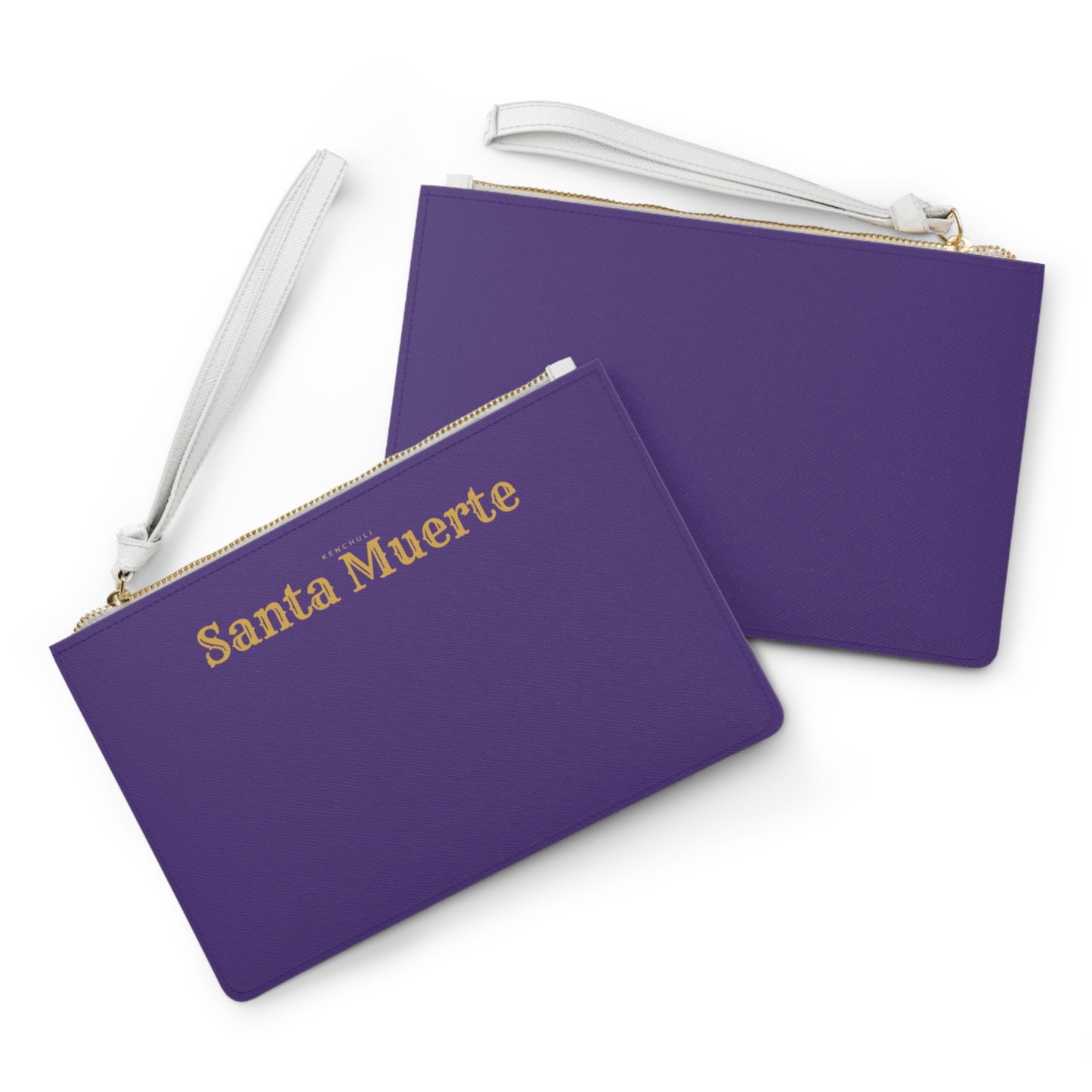 Purple Santa Muerte Clutch