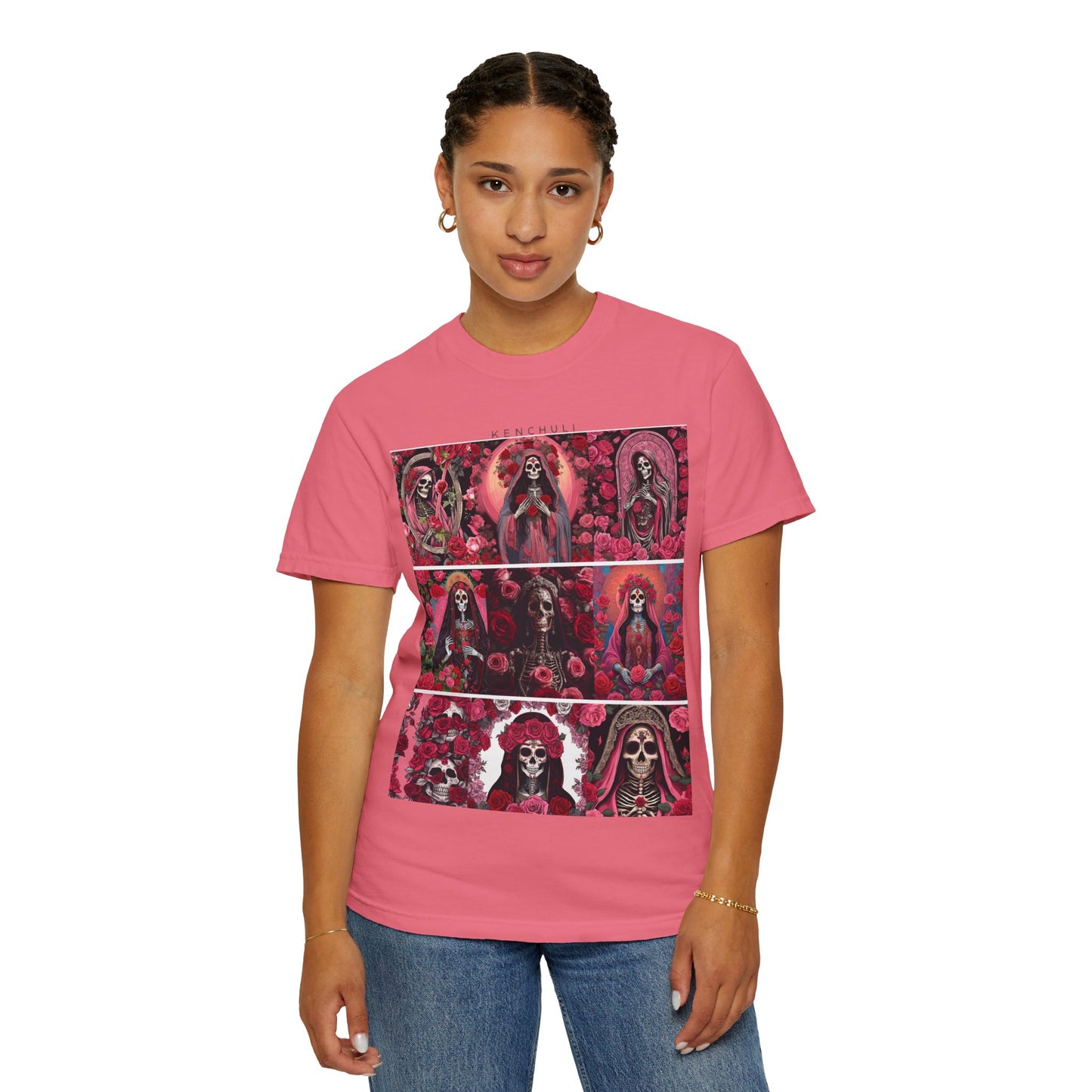 Santa Muerte Flores T-Shirt