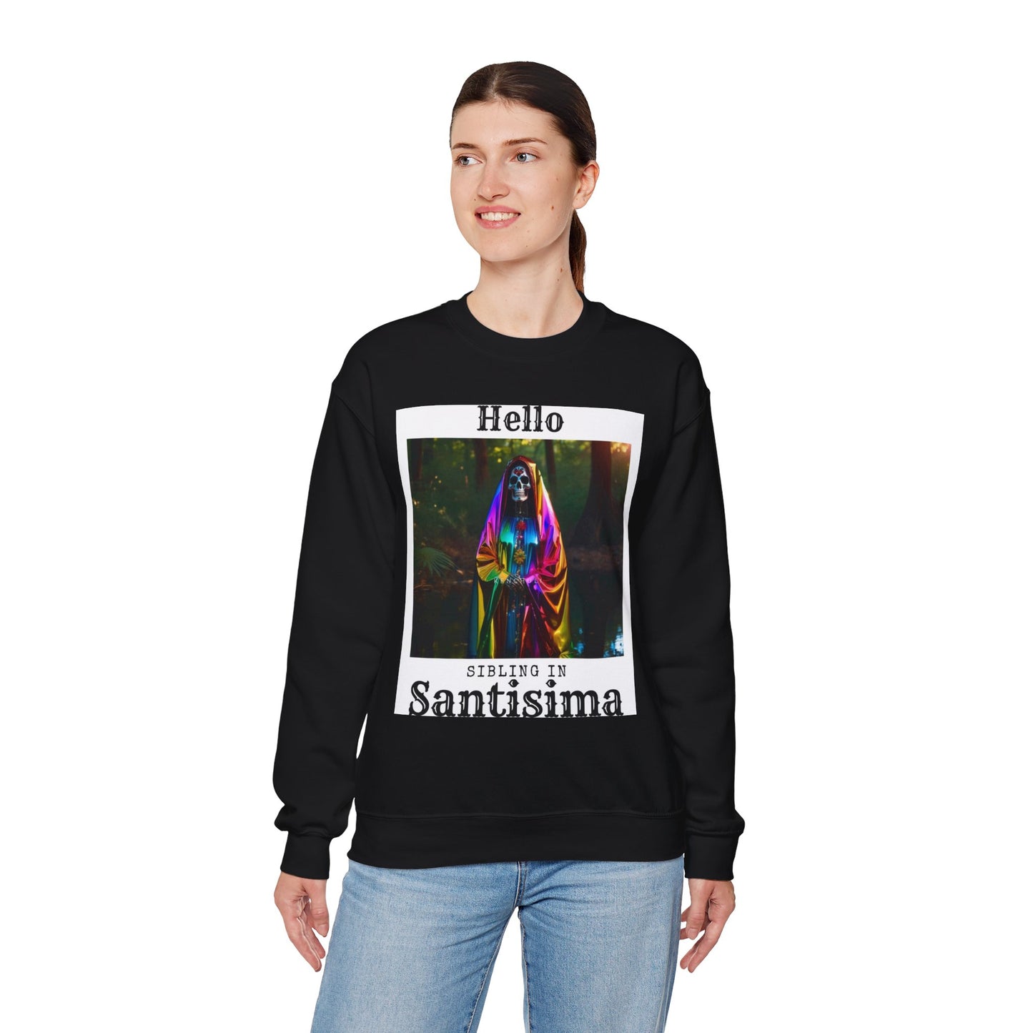 "Hello Sibling in Santisima" Crewneck Sweatshirt