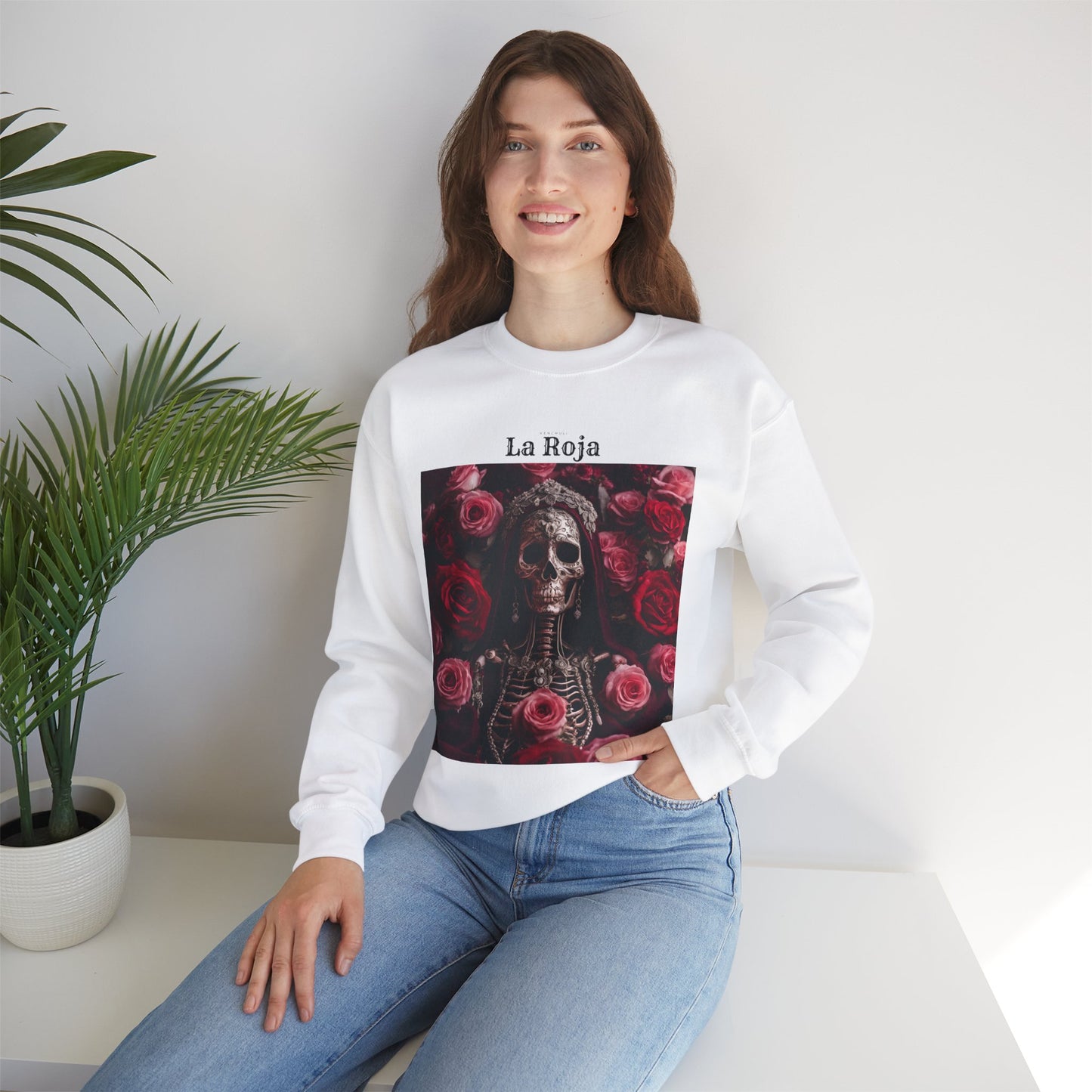Santa Muerte Roja Crewneck Sweatshirt