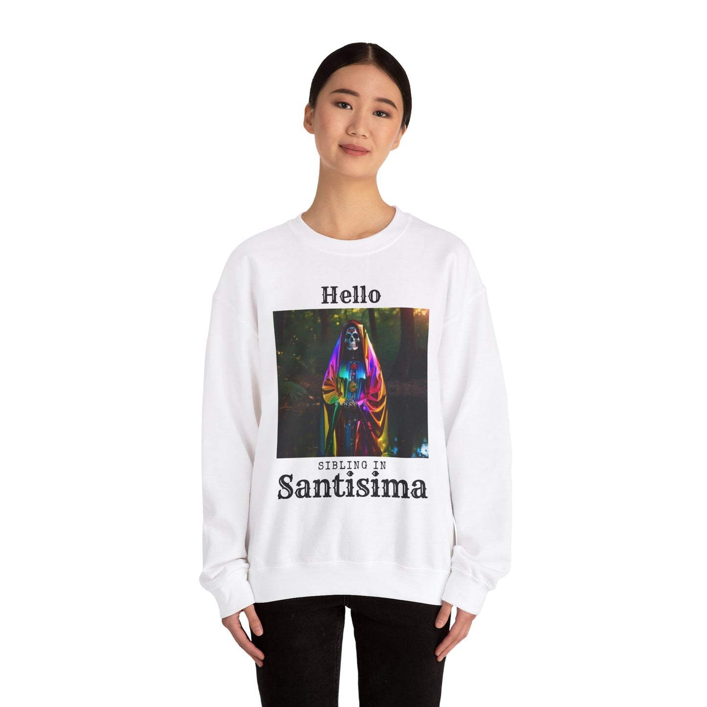 "Hello Sibling in Santisima" Crewneck Sweatshirt