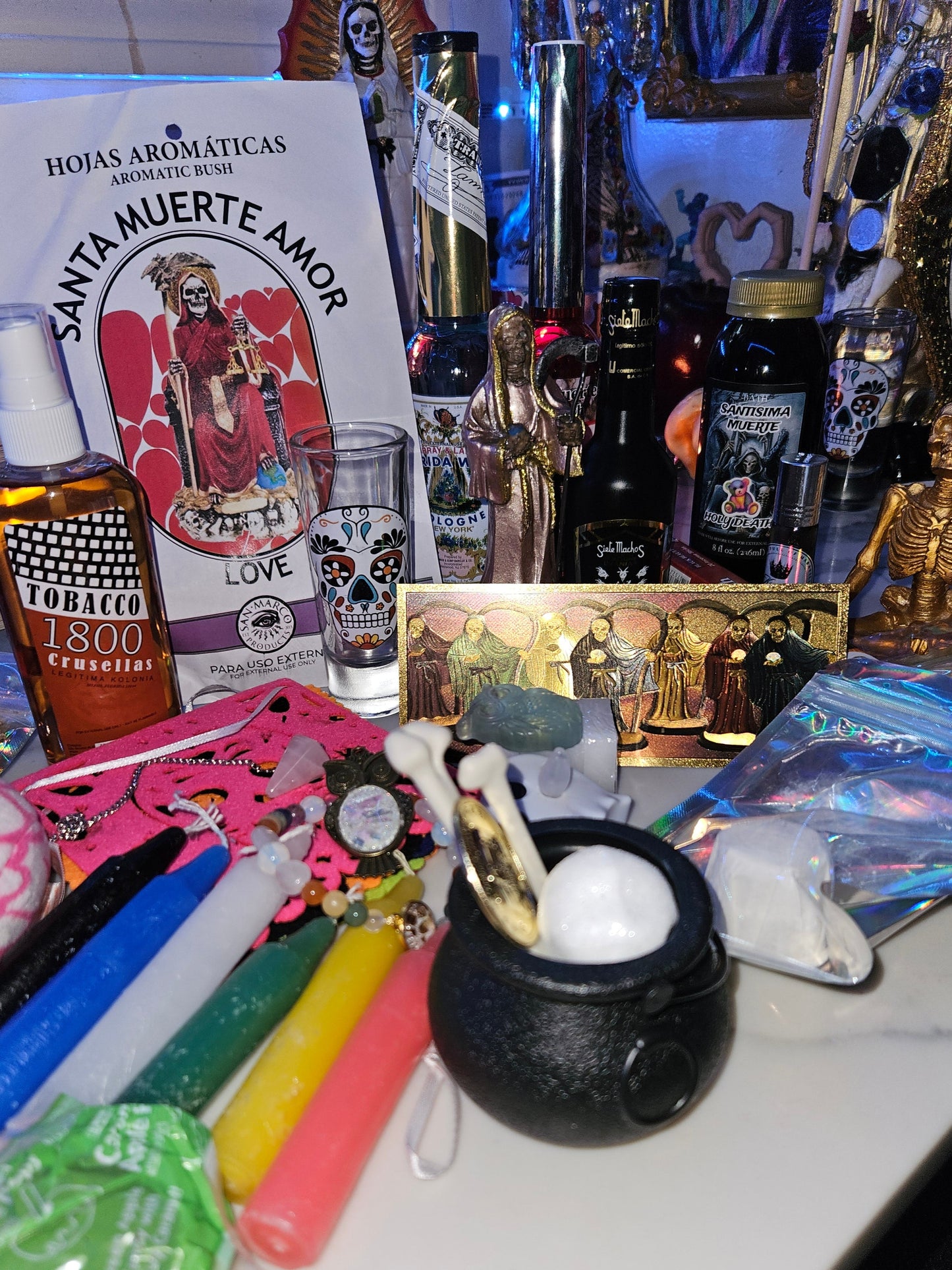 13"-17" inch Santa Muerte Statue & Altar Kit