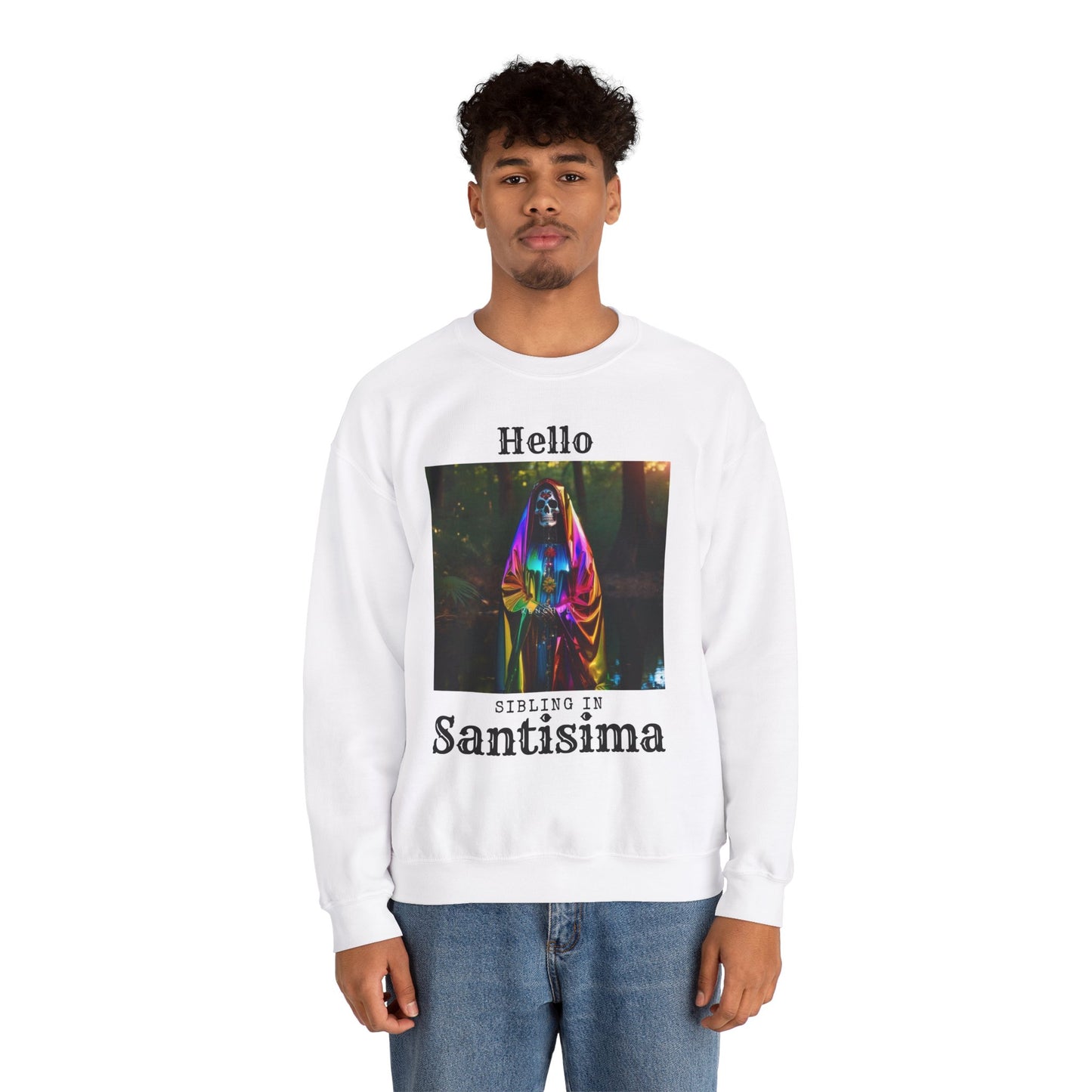 "Hello Sibling in Santisima" Crewneck Sweatshirt