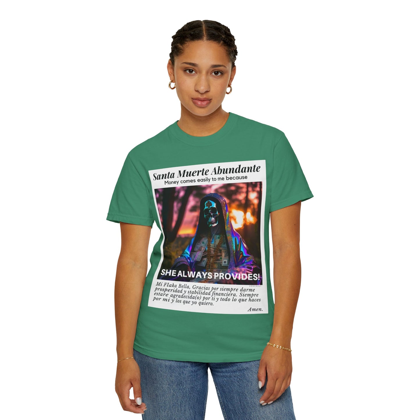 Santa Muerte Abundante T-shirt (front image)