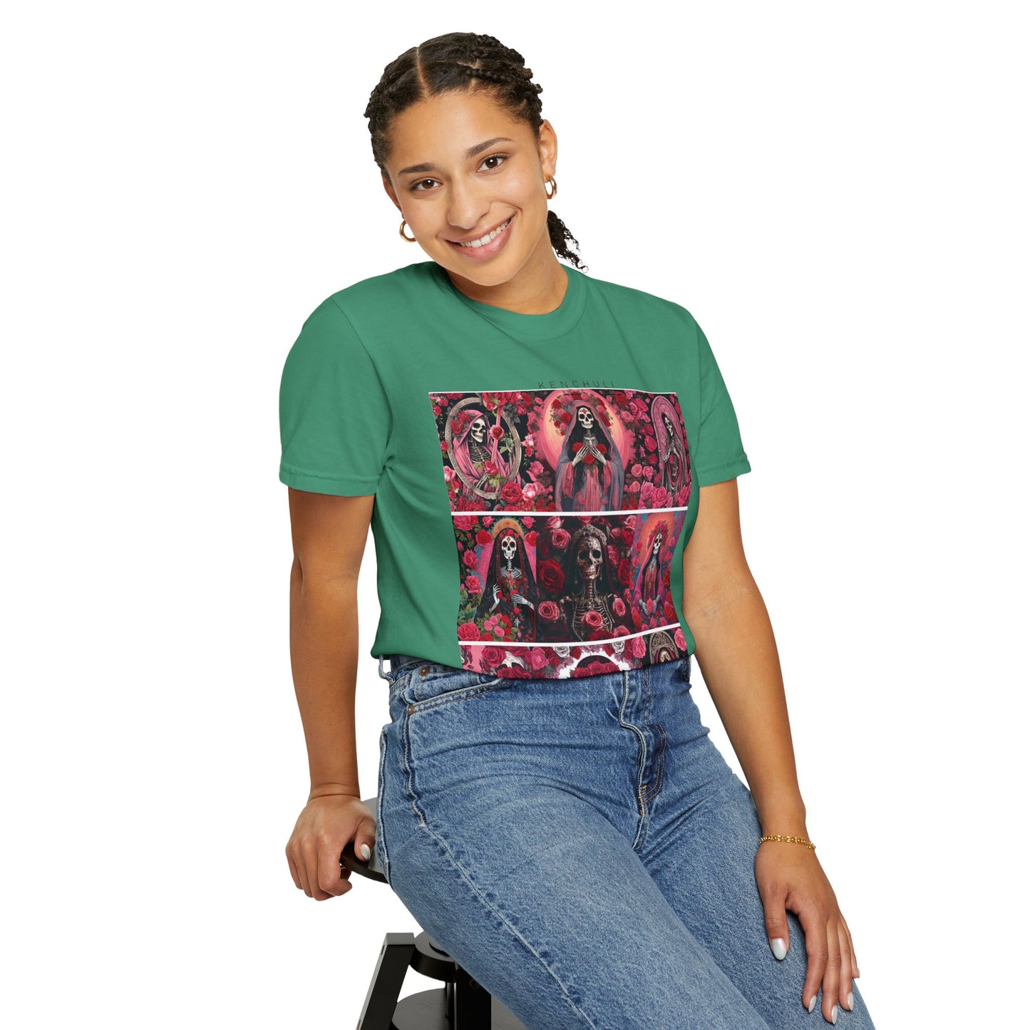 Santa Muerte Flores T-Shirt