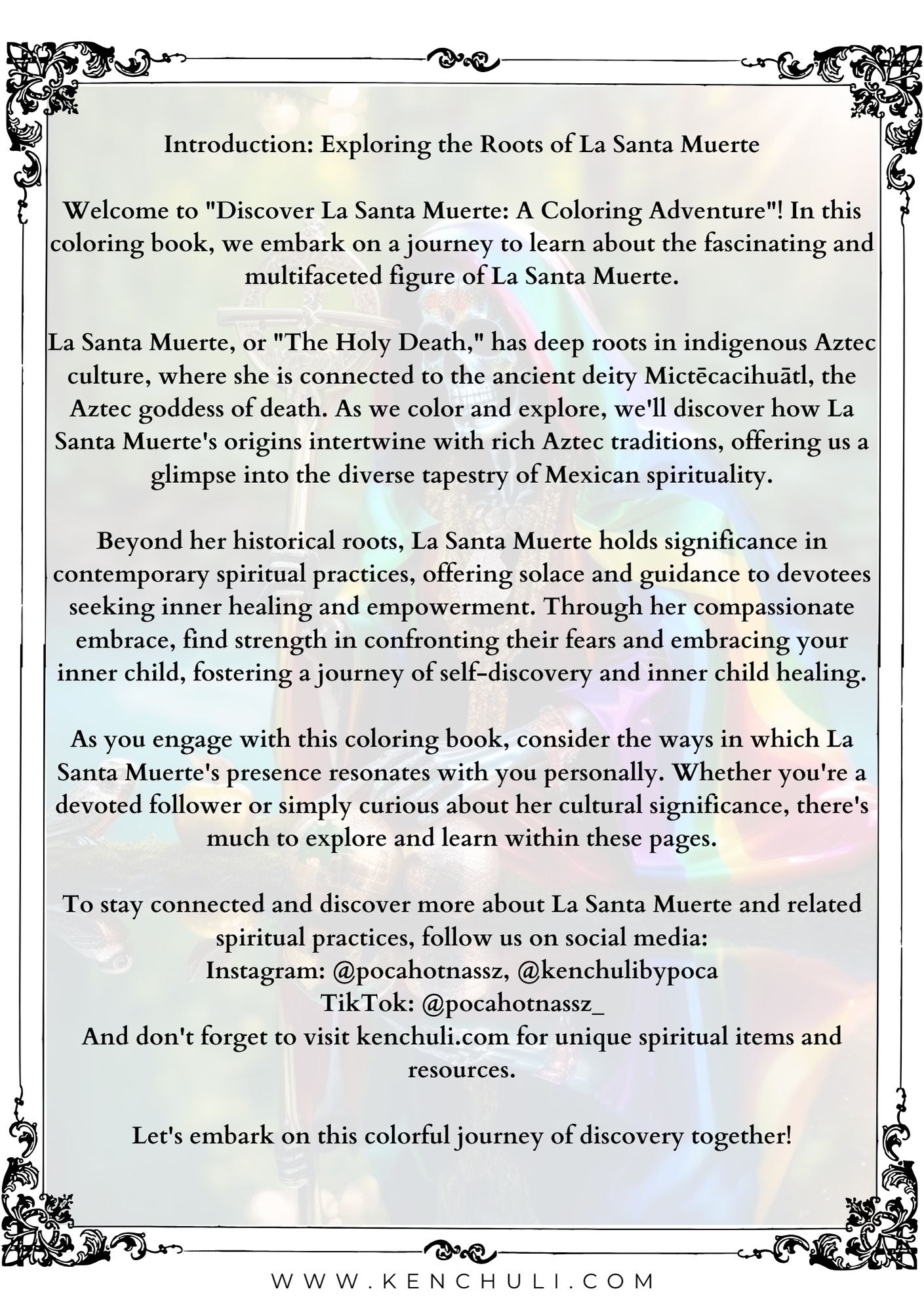 La Santa Muerte Coloring E-book