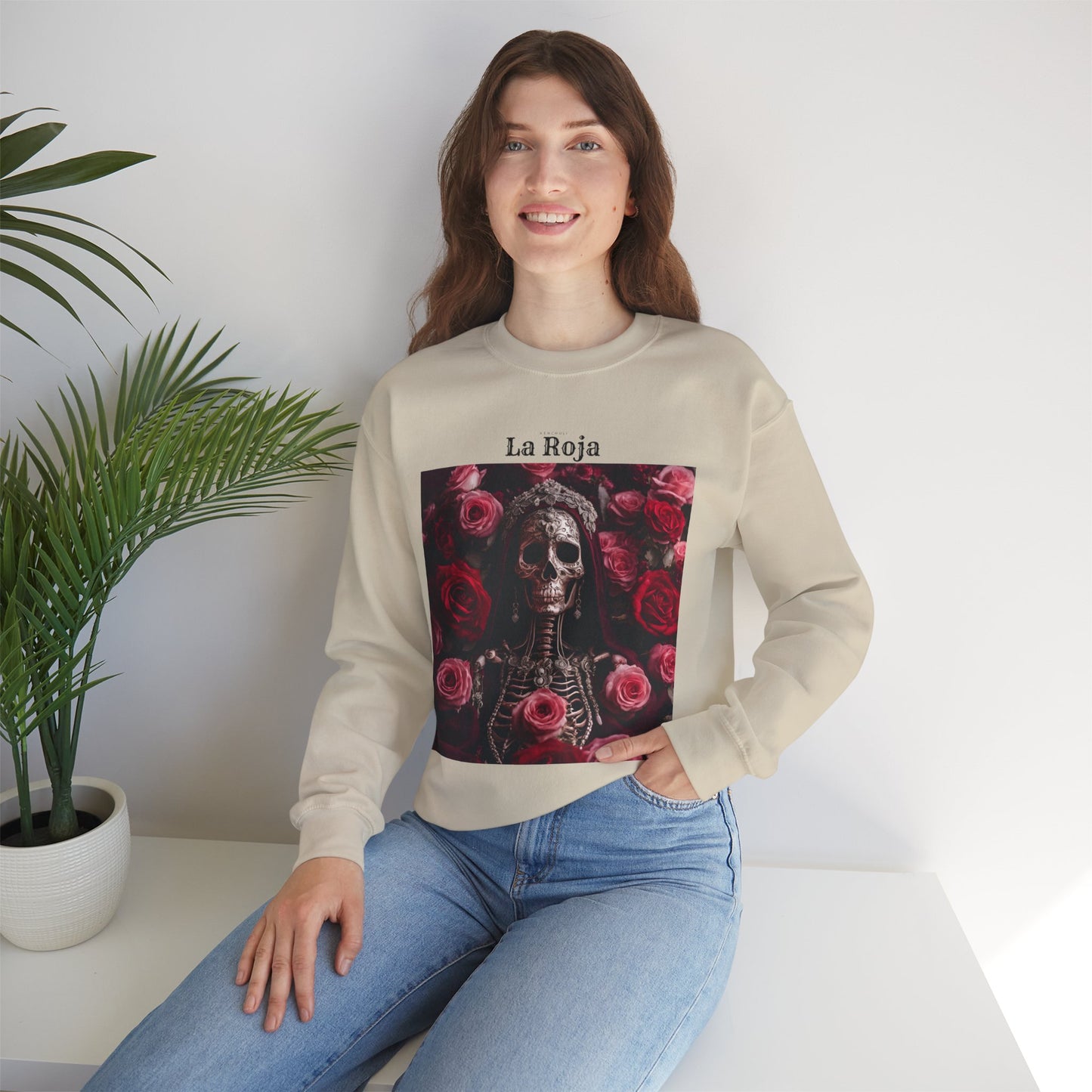 Santa Muerte Roja Crewneck Sweatshirt