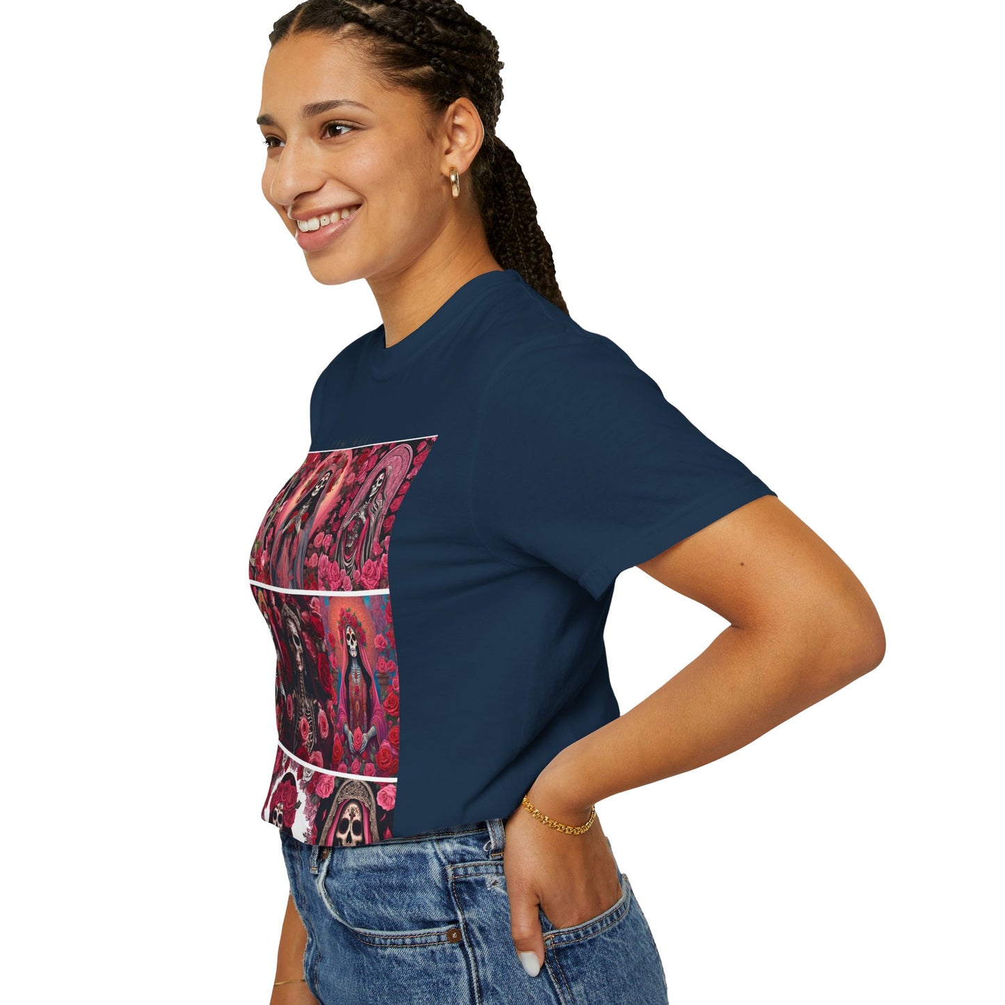 Santa Muerte Flores T-Shirt