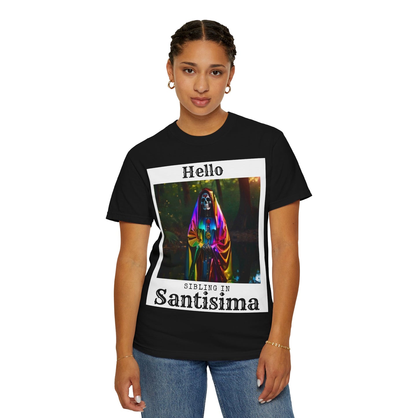 Santa Muerte Sibling in Santisima T-Shirt