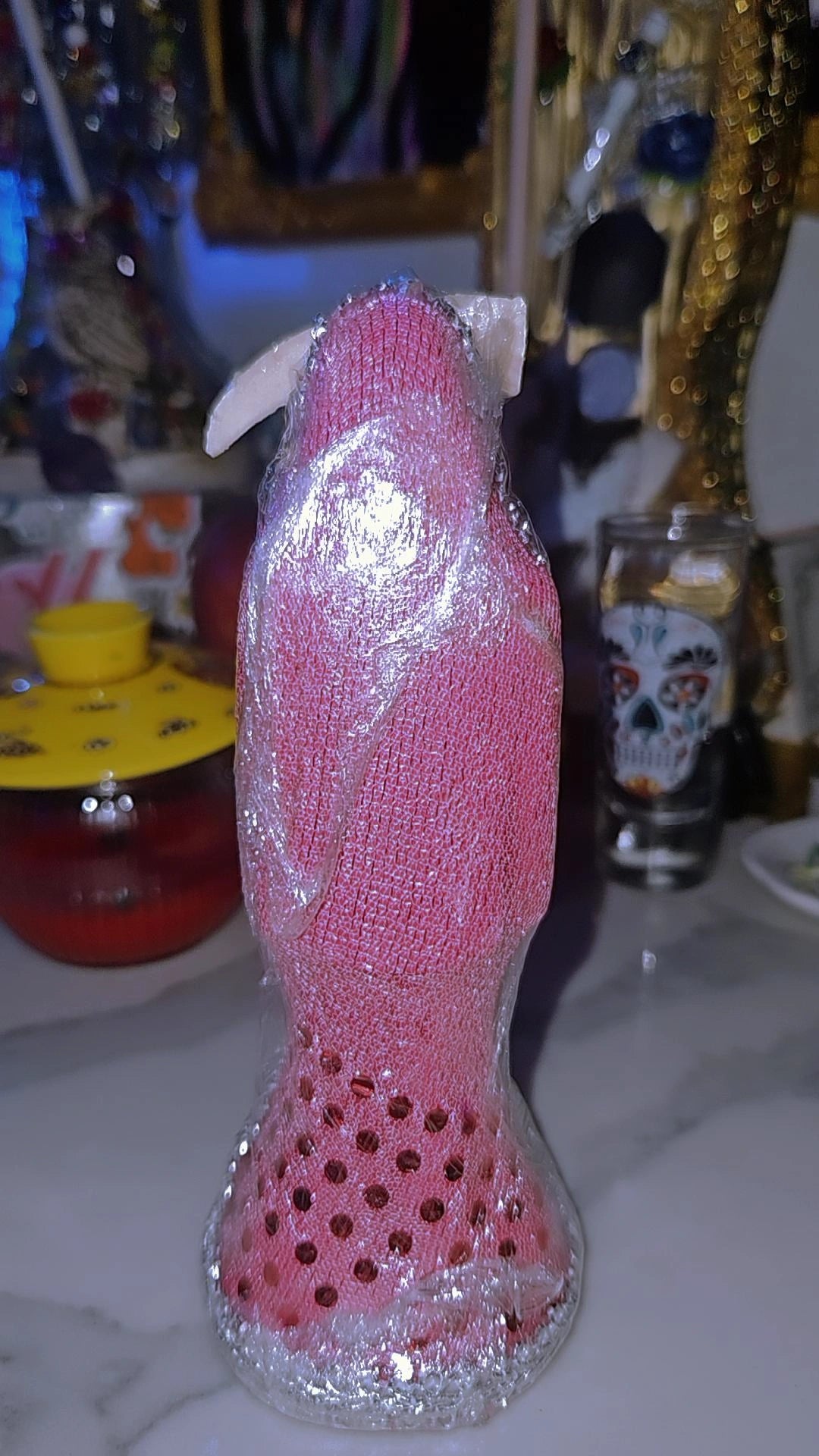 6" Pink Santa Muerte Statue