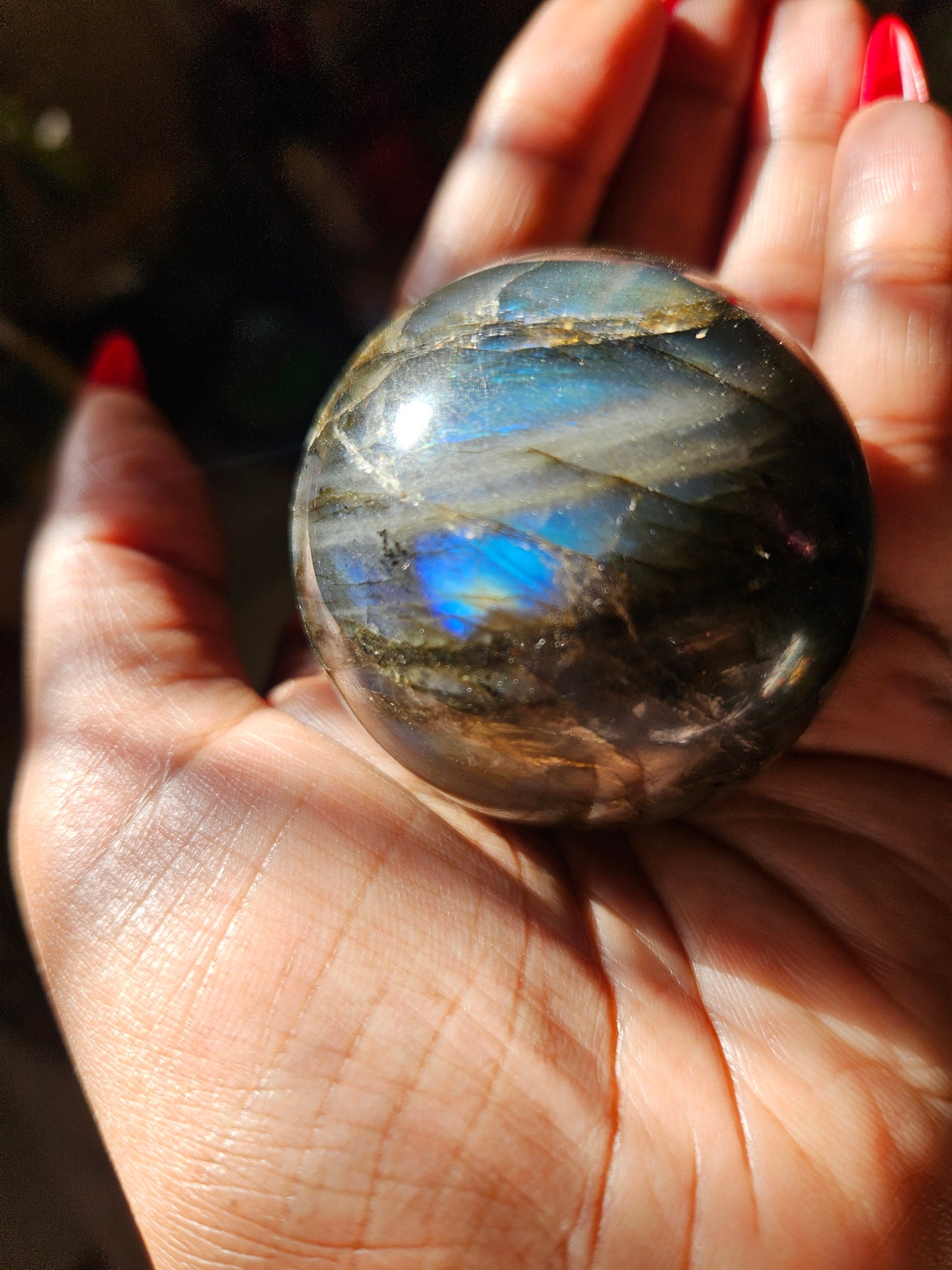 Labradorite Sphere w/ Butterfly Stand