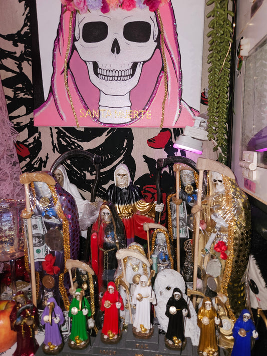 13"-17" inch Santa Muerte Statue & Altar Kit