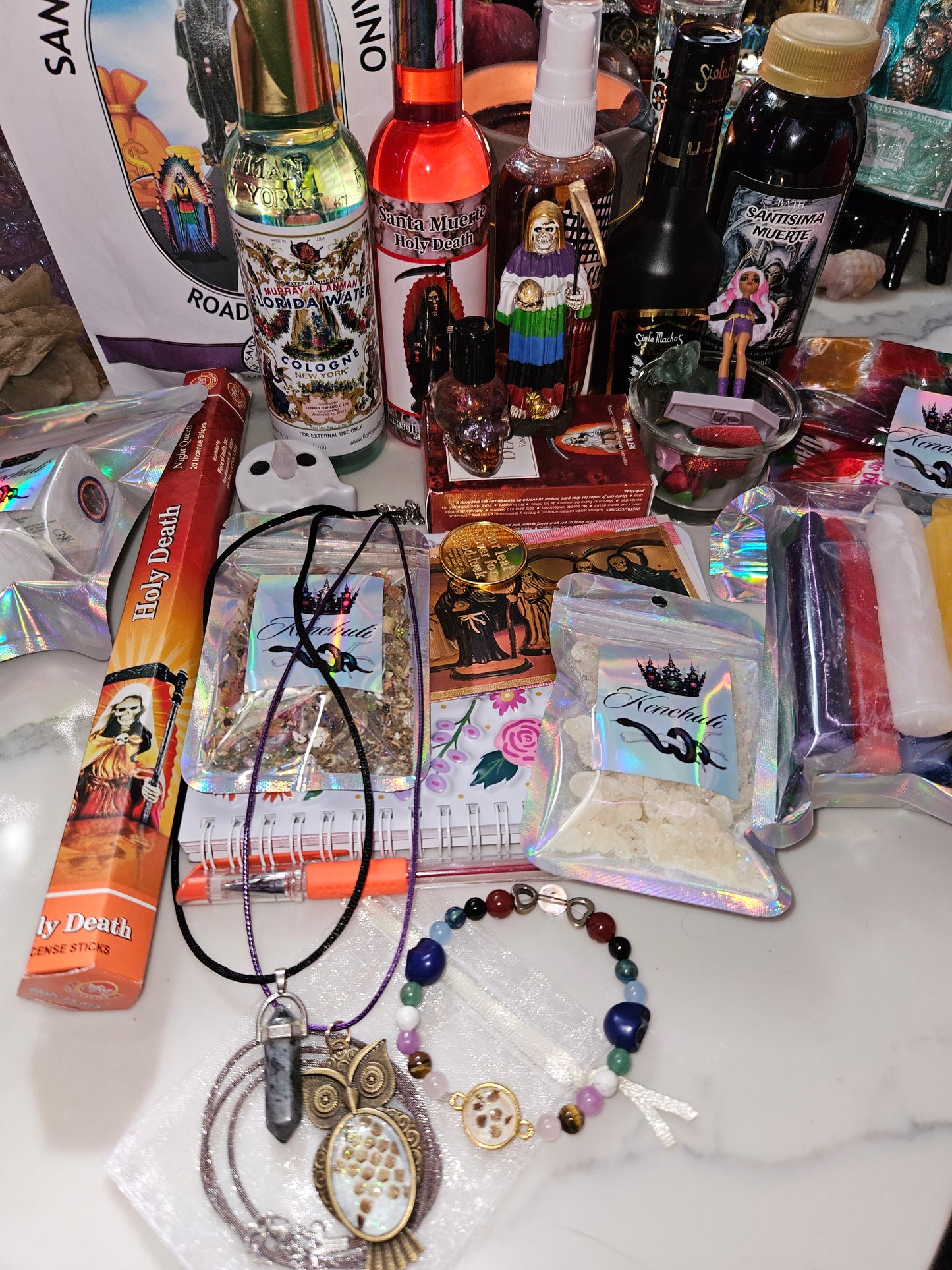 3-6 inch Santa Muerte Statue & Altar Kit