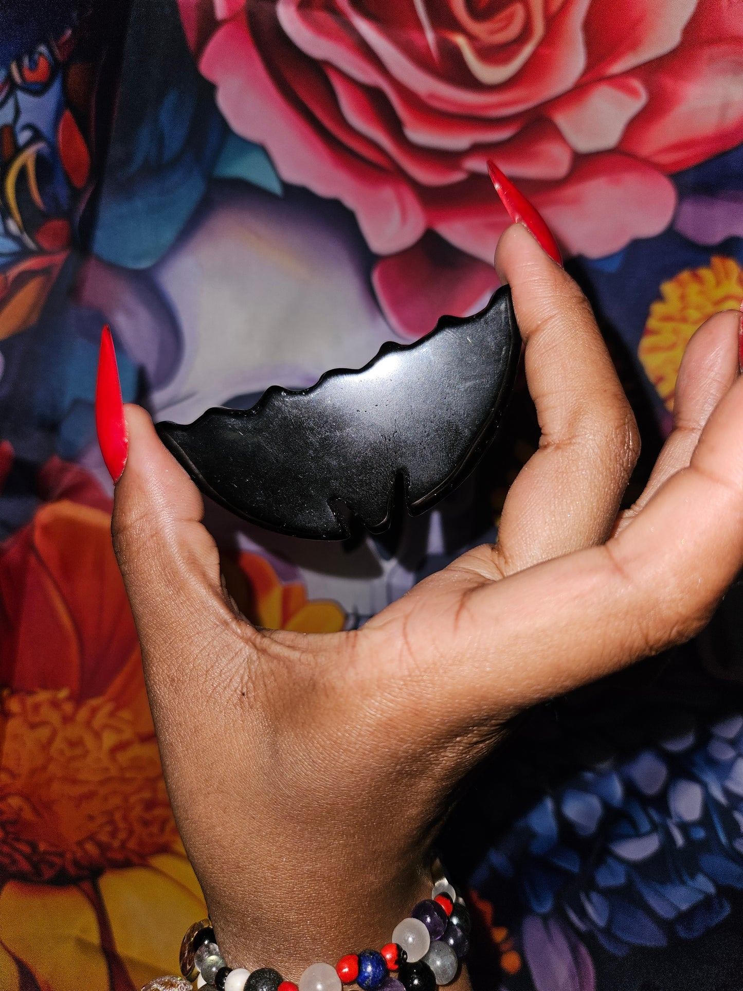 Hand-Carved Crystal Bat