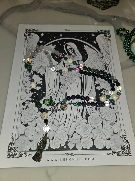 Santa Muerte Crystal Rosary