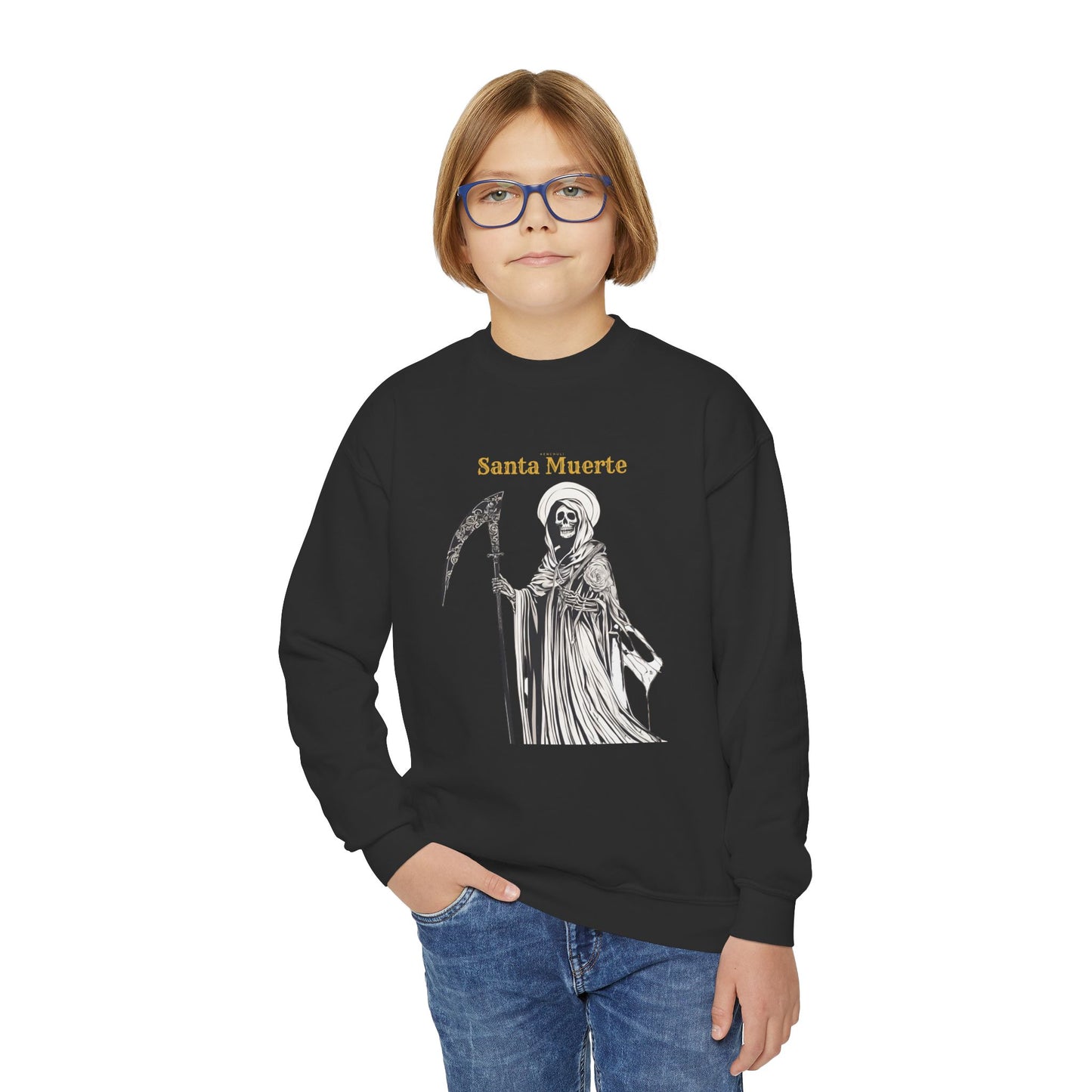 Kids Santa Muerte Crewneck Sweatshirt