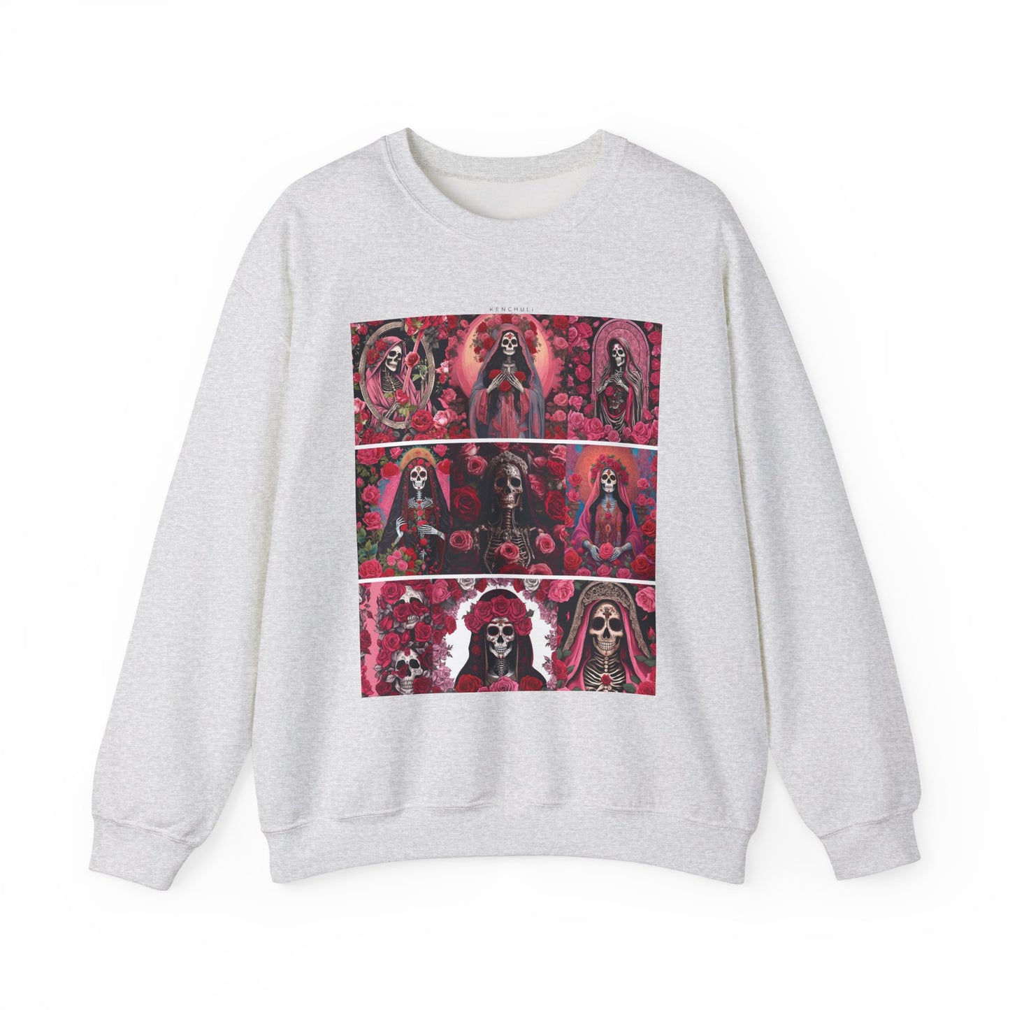 Santa Muerte Flores Crewneck Sweatshirt