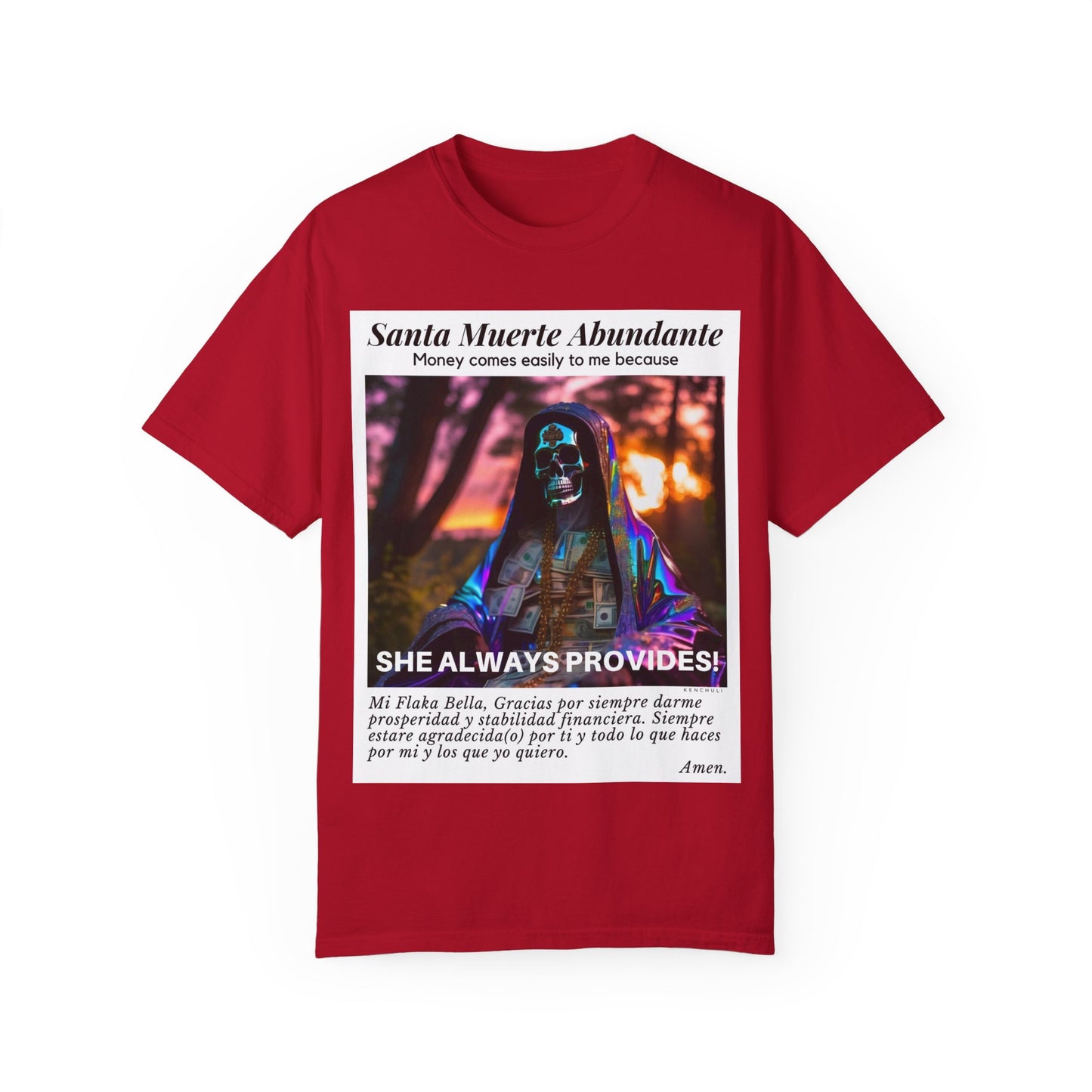 Santa Muerte Abundante T-shirt (front image)