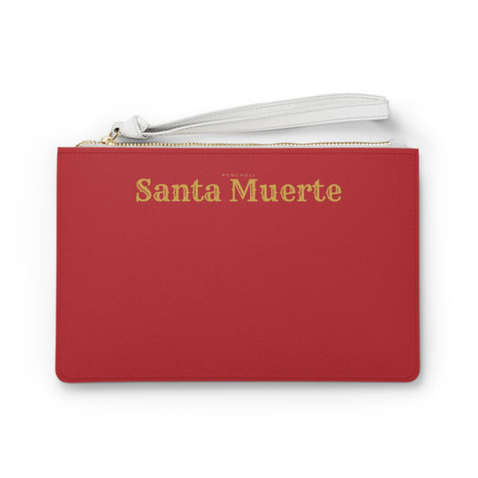 Red Santa Muerte Clutch