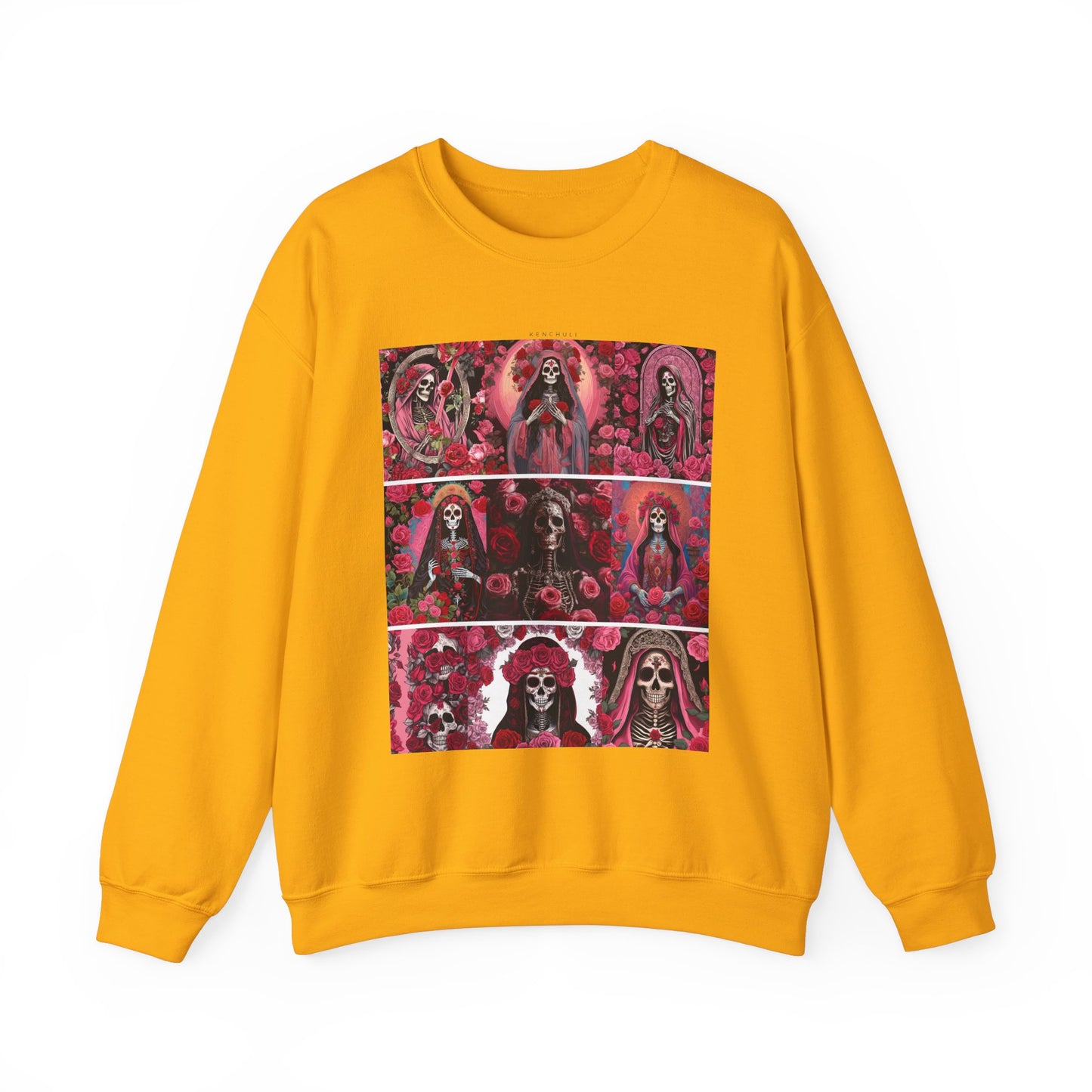 Santa Muerte Flores Crewneck Sweatshirt