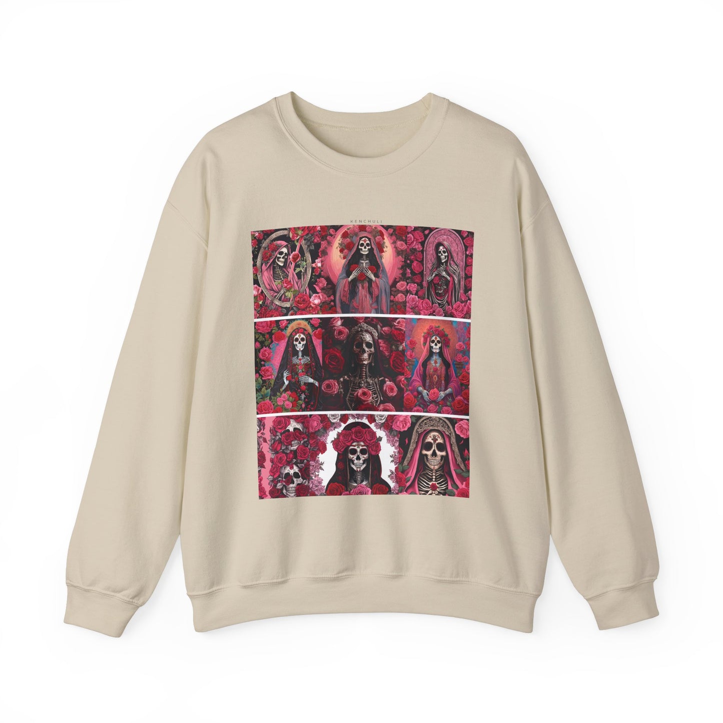 Santa Muerte Flores Crewneck Sweatshirt