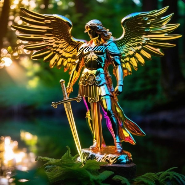 5 " Archangel Saint Michael Statue  (removable scales and sword)