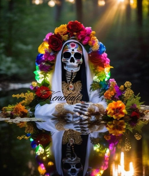 Crystal Santa Muerte Necklace