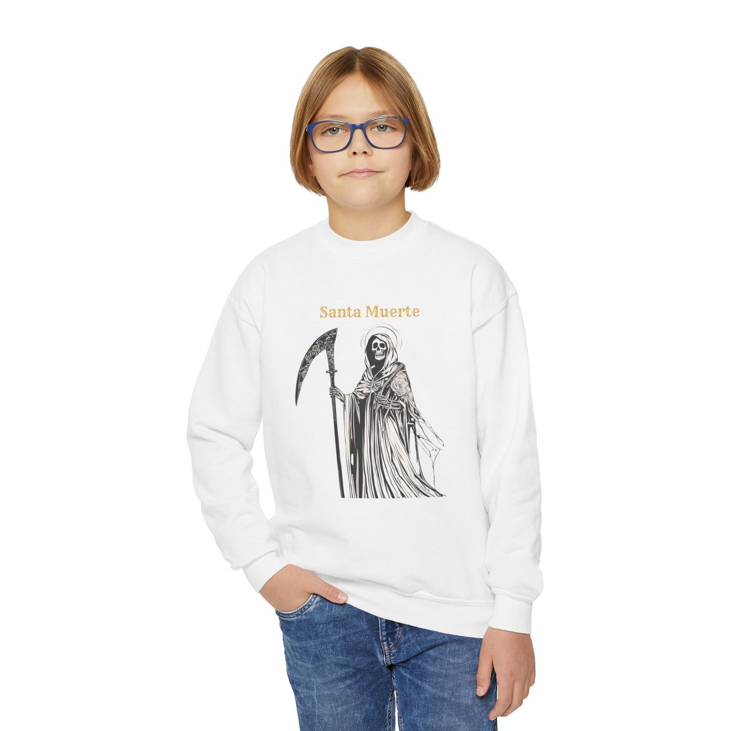 Kids Santa Muerte Crewneck Sweatshirt