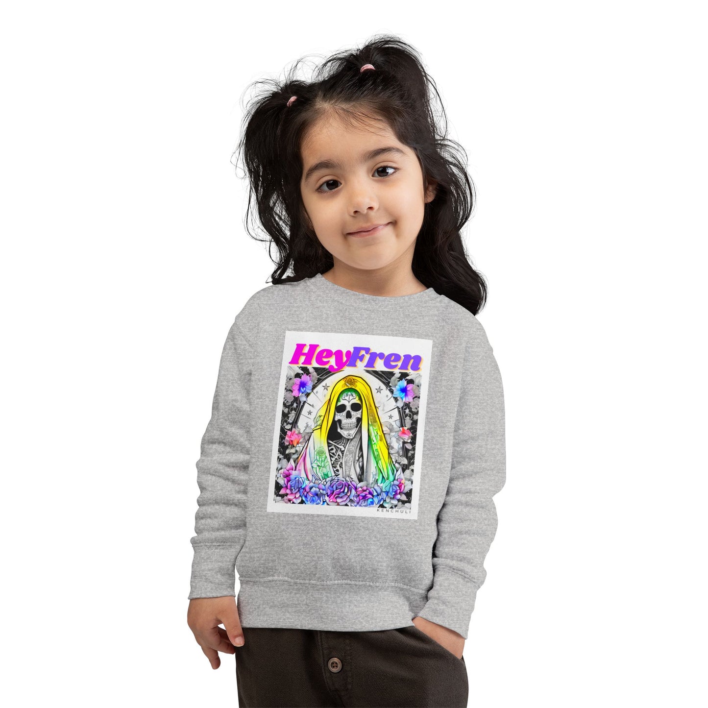 Hey Fren Santa Muerte Toddler Sweatshirt