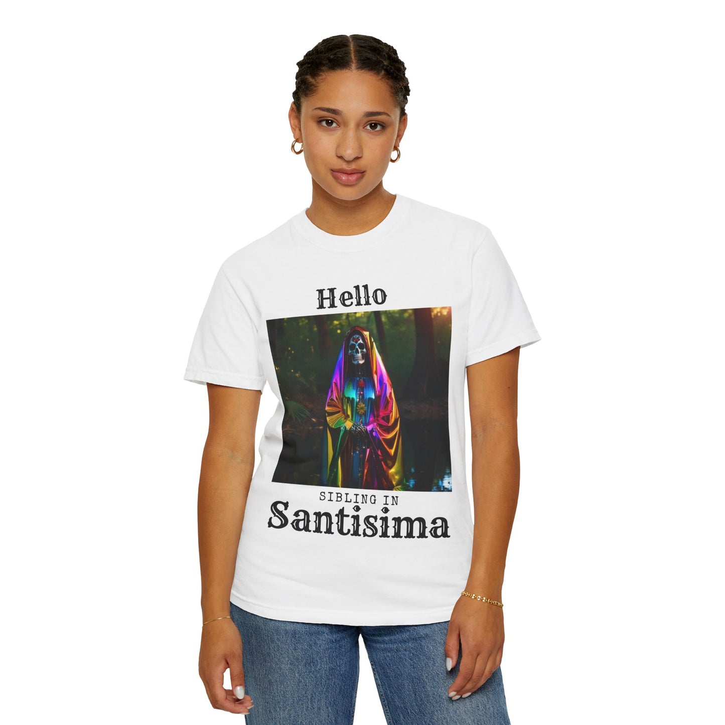 Santa Muerte Sibling in Santisima T-Shirt