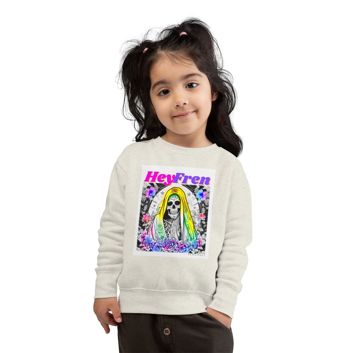 Hey Fren Santa Muerte Toddler Sweatshirt