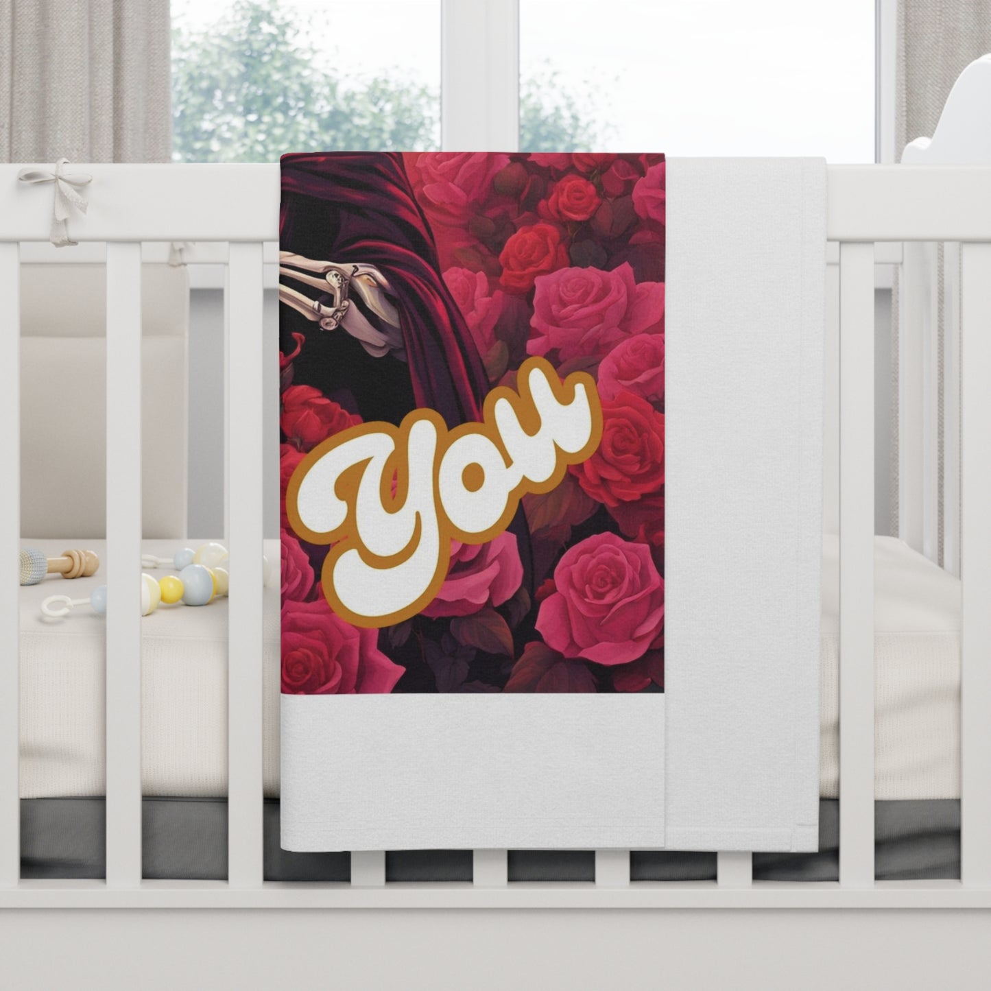 Santa Muerte "I Love You" Baby Soft Fleece Blanket