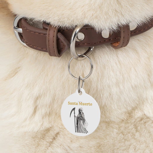 Santa Muerte Pet ID Tag