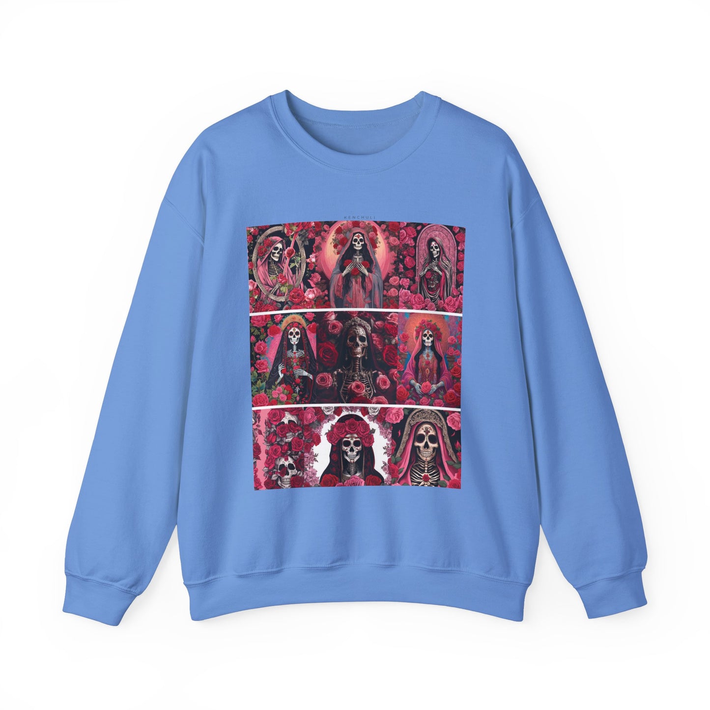 Santa Muerte Flores Crewneck Sweatshirt