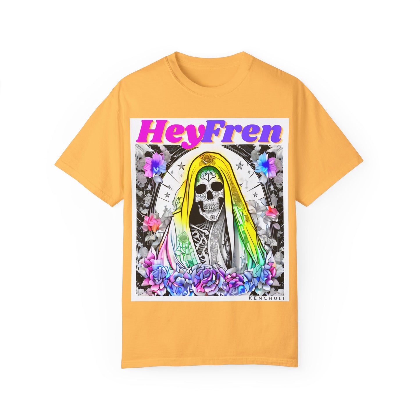 Santa Muerte Hey Fren T-shirt (front Image)