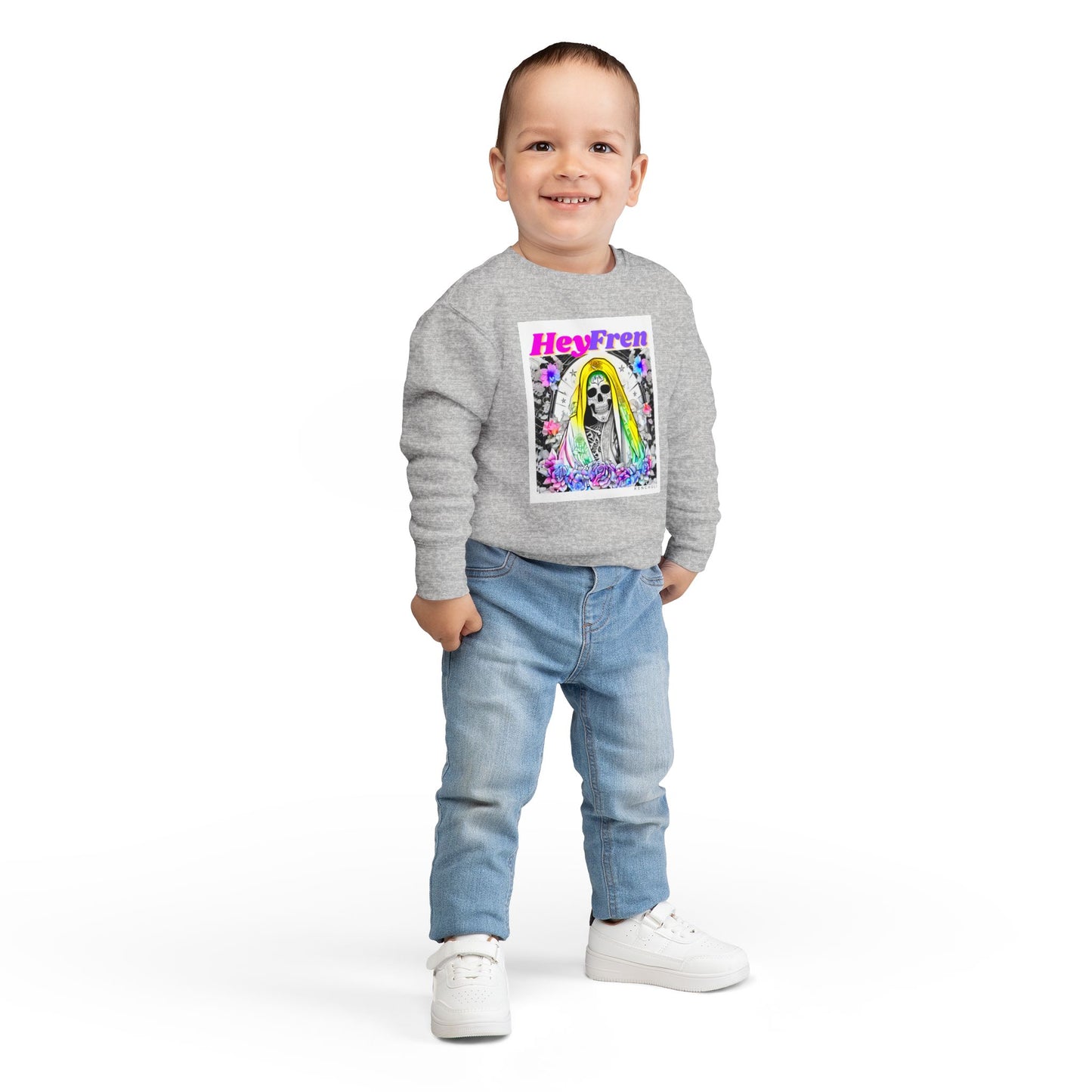 Hey Fren Santa Muerte Toddler Sweatshirt