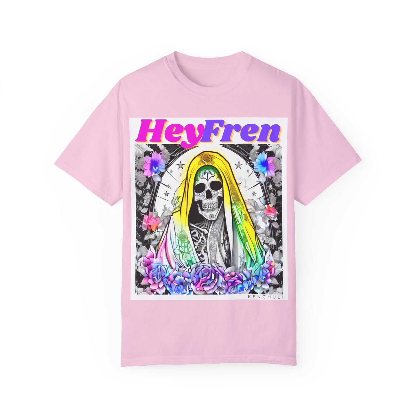 Santa Muerte Hey Fren T-shirt (front Image)