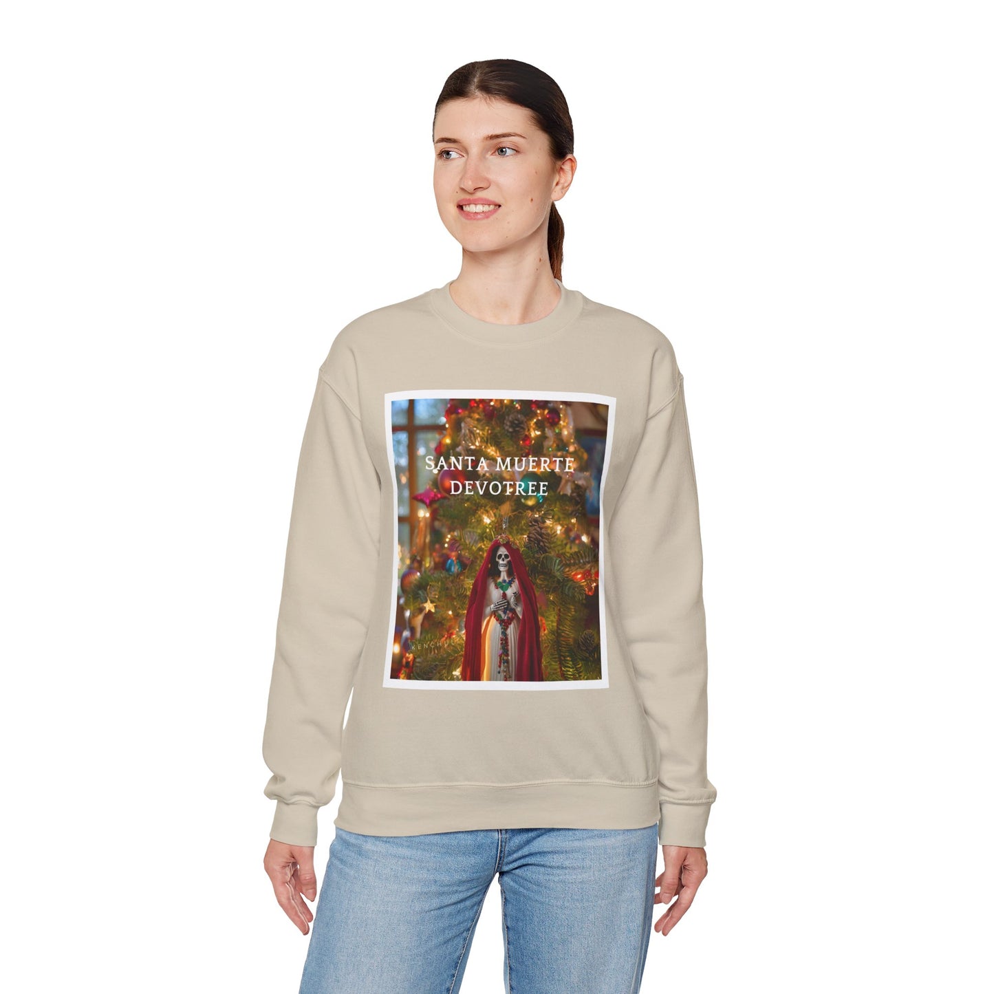 "Santa Muerte Devotree" Crewneck Sweatshirt