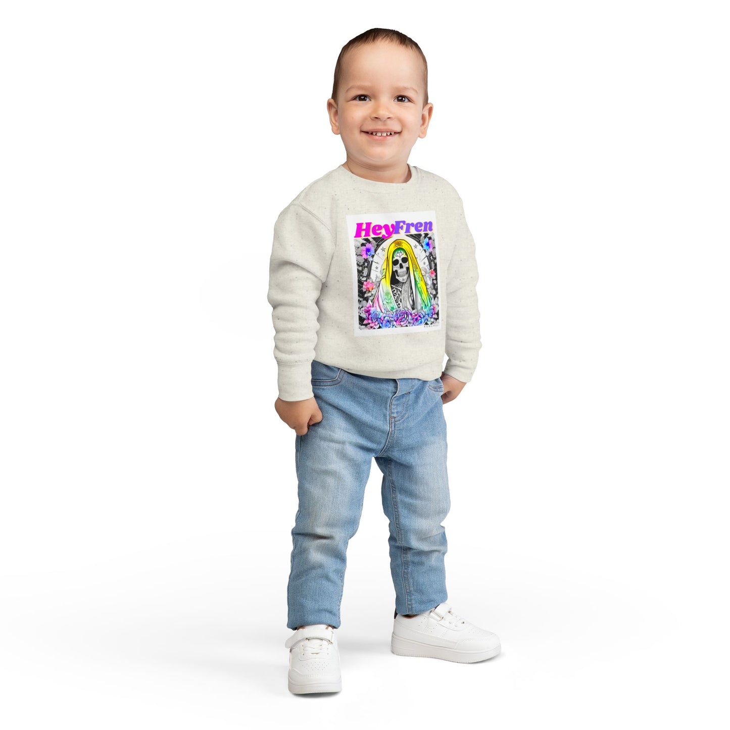Hey Fren Santa Muerte Toddler Sweatshirt